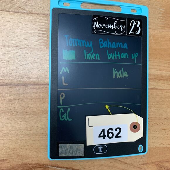 Tommy Bahama Linen Camp Shirt Mens L Large Kale Green Pocket Button Up Big Bossa - Picture 8 of 9